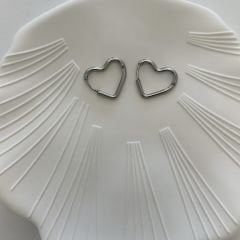 Çelik Kalpli Küpe 1,5cm