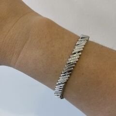 Vip Seri Taşlı Yassı Bileklik 18cm