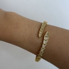 Özel Seri Zirkon Taşlı Snake Kelepçe