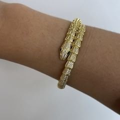 Özel Seri Zirkon Taşlı Snake Kelepçe 17cm