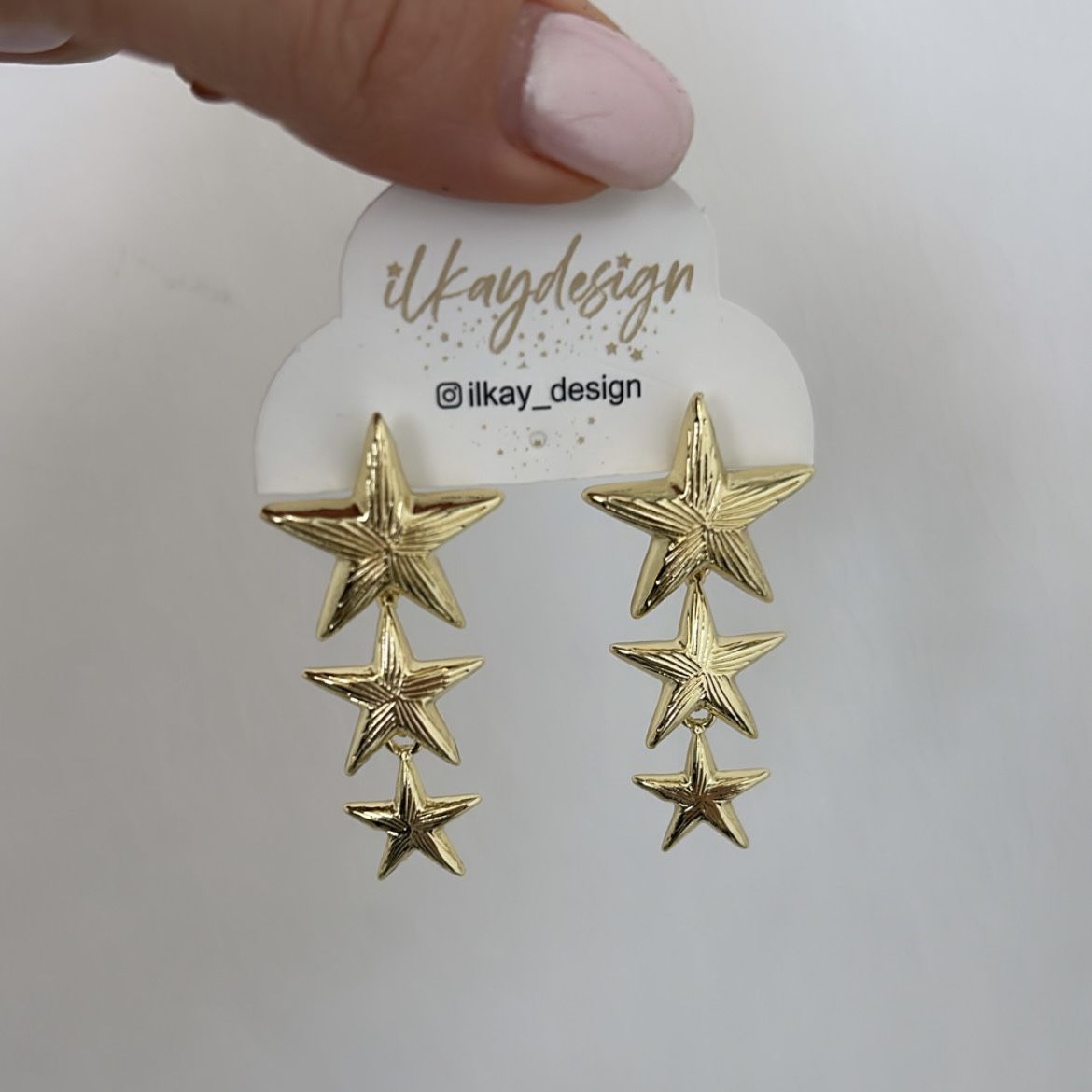 Özel Seri 3' lü Yıldız Küpe