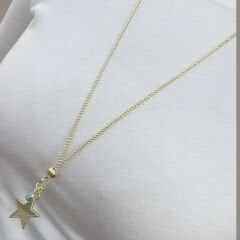 Özel Seri 14K Gold Asansörlü Yıldızlı Kolye 70 cm