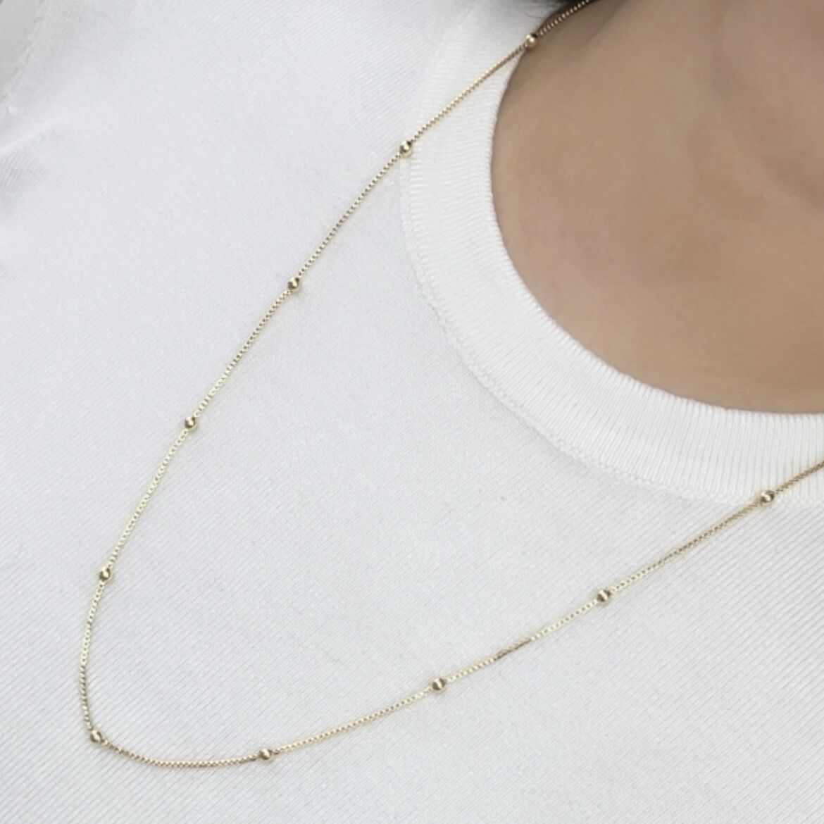 Vip Seri 14K Gold Top Detaylı Kolye 60 cm