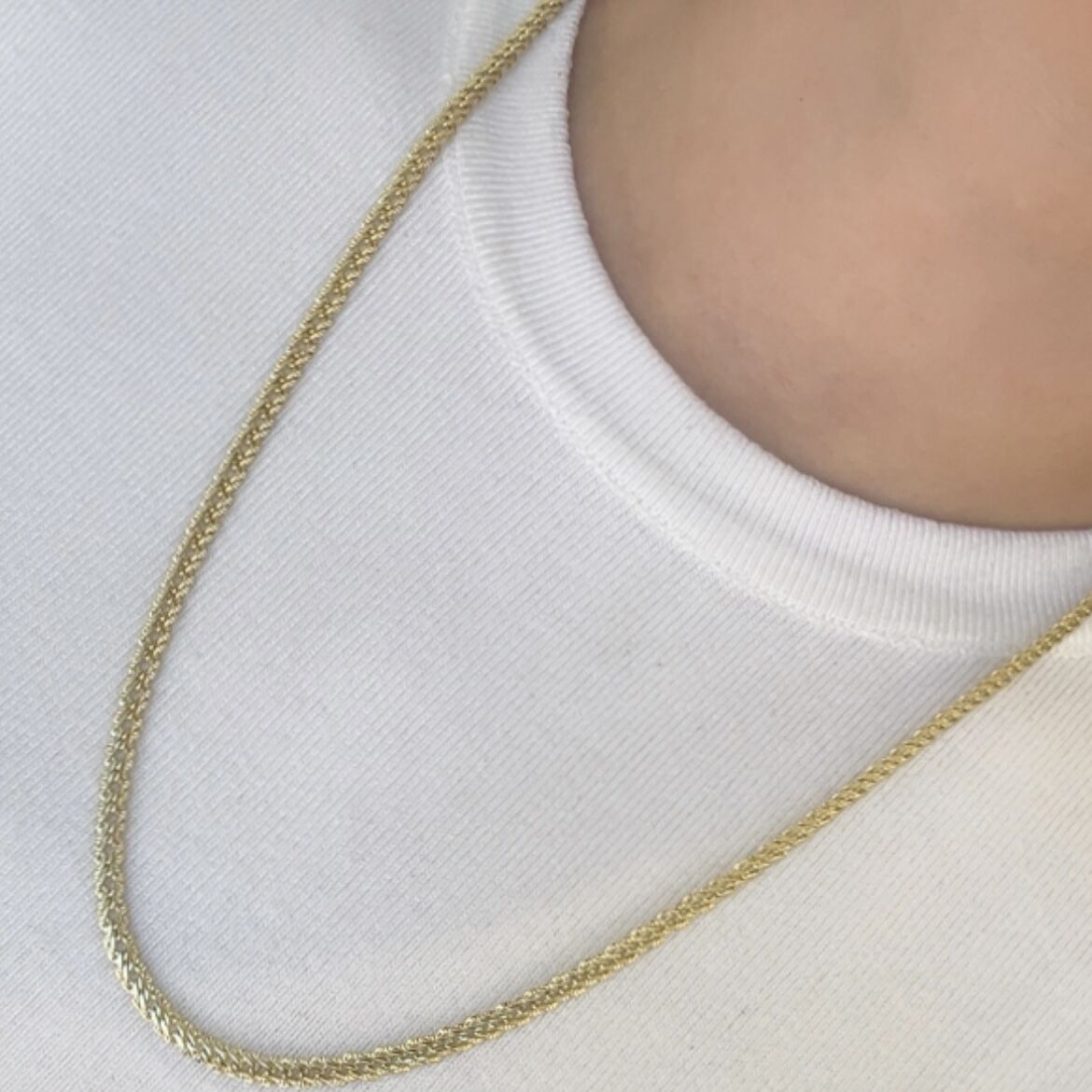 Vip Seri 14k Gold Yassı Zincir Kolye 60cm