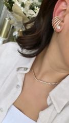 Özel Seri Zirkon Taşlı Sıralı Kıkırdak Küpe