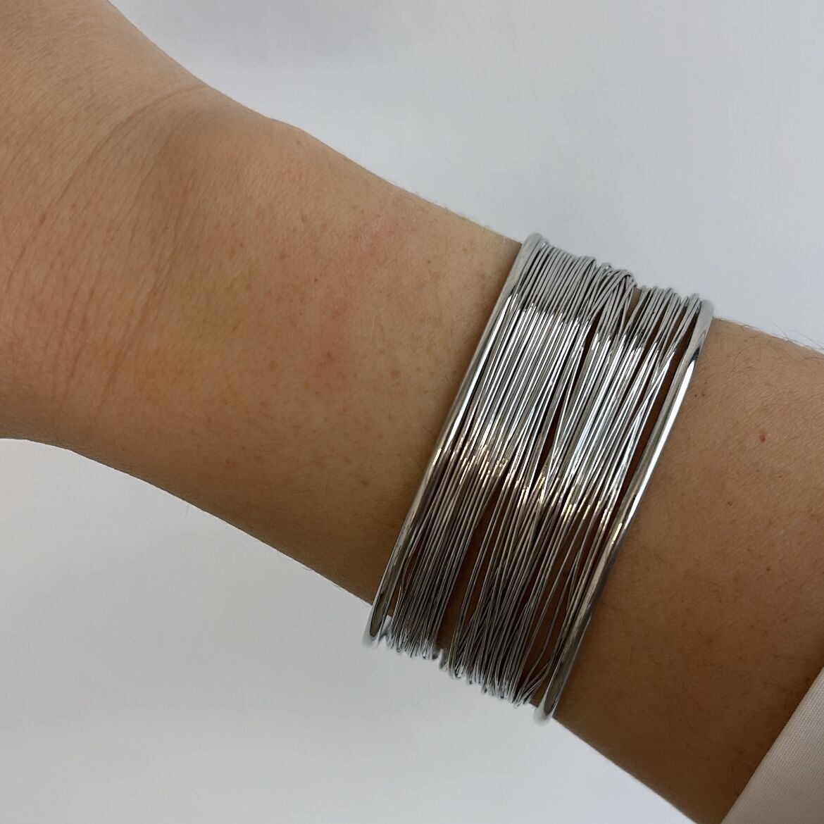 Özel Seri Çoklu Tel Kelepçe Gümüş