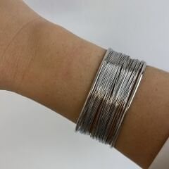 Özel Seri Çoklu Tel Kelepçe Gümüş