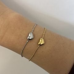 Çelik Kalpli Bileklik 21cm