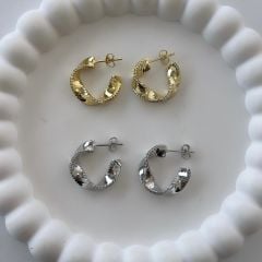 Özel Seri Zirkon Taşlı Crt Küpe 2 cm