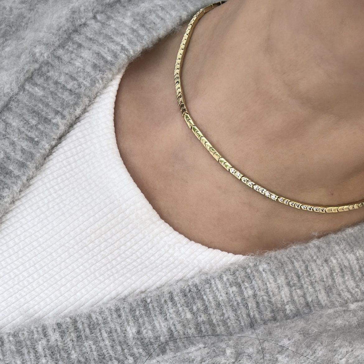 Özel Seri Plaka Choker Kolye 35 cm