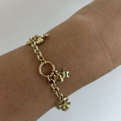 Vip Seri Kalpli Yıldızlı Bileklik 21 cm