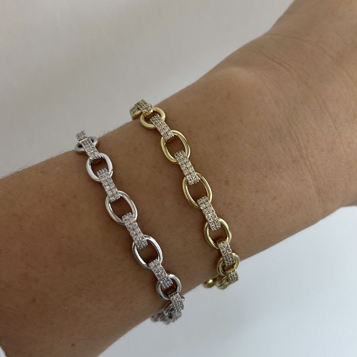 Vip Seri Zİrkon Taşlı Halat Bileklik 21 cm