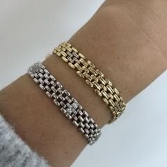 Vip Seri Zirkon Taşlı Hasır Bileklik 18 cm