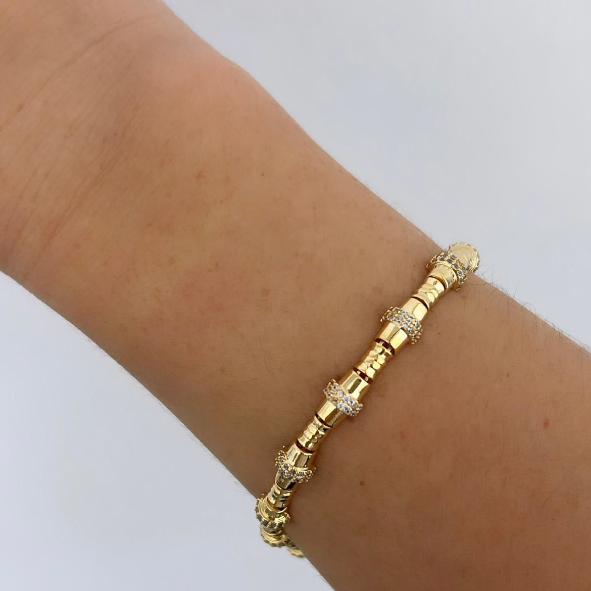 Özel Seri Baget Bileklik 19cm Gold