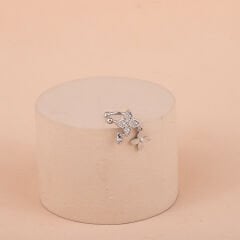 Özel Seri Zirkon Taşlı Yoncalı Kıkırdak Küpe