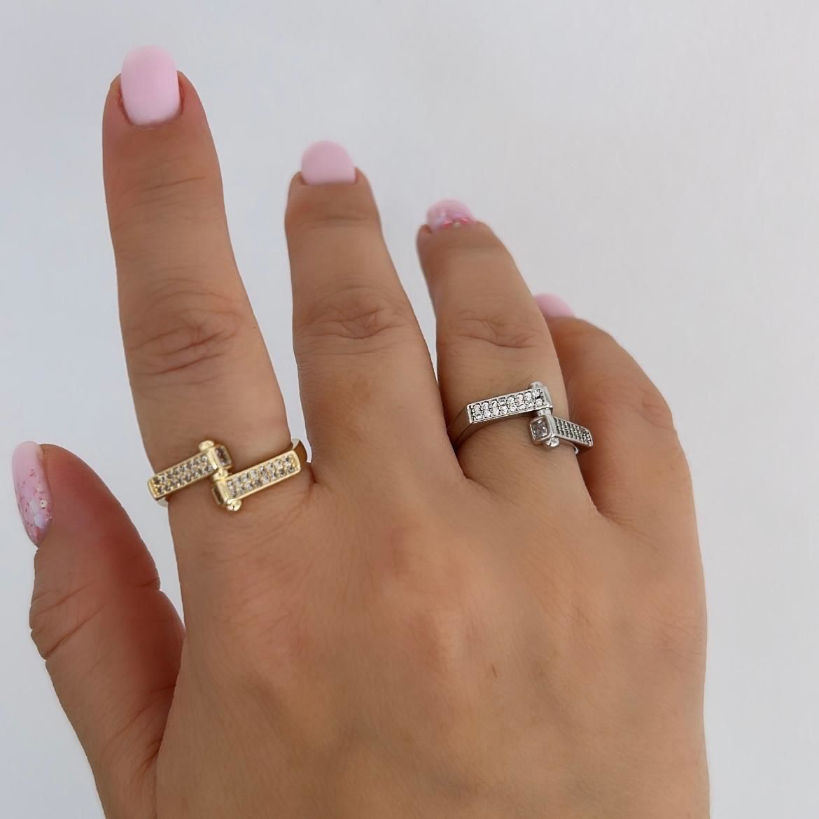 Özel Seri Baget Köşeli Yüzük(AYARLI)