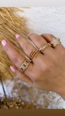 Özel Seri Zirkon Taşlı Zincir Yüzük