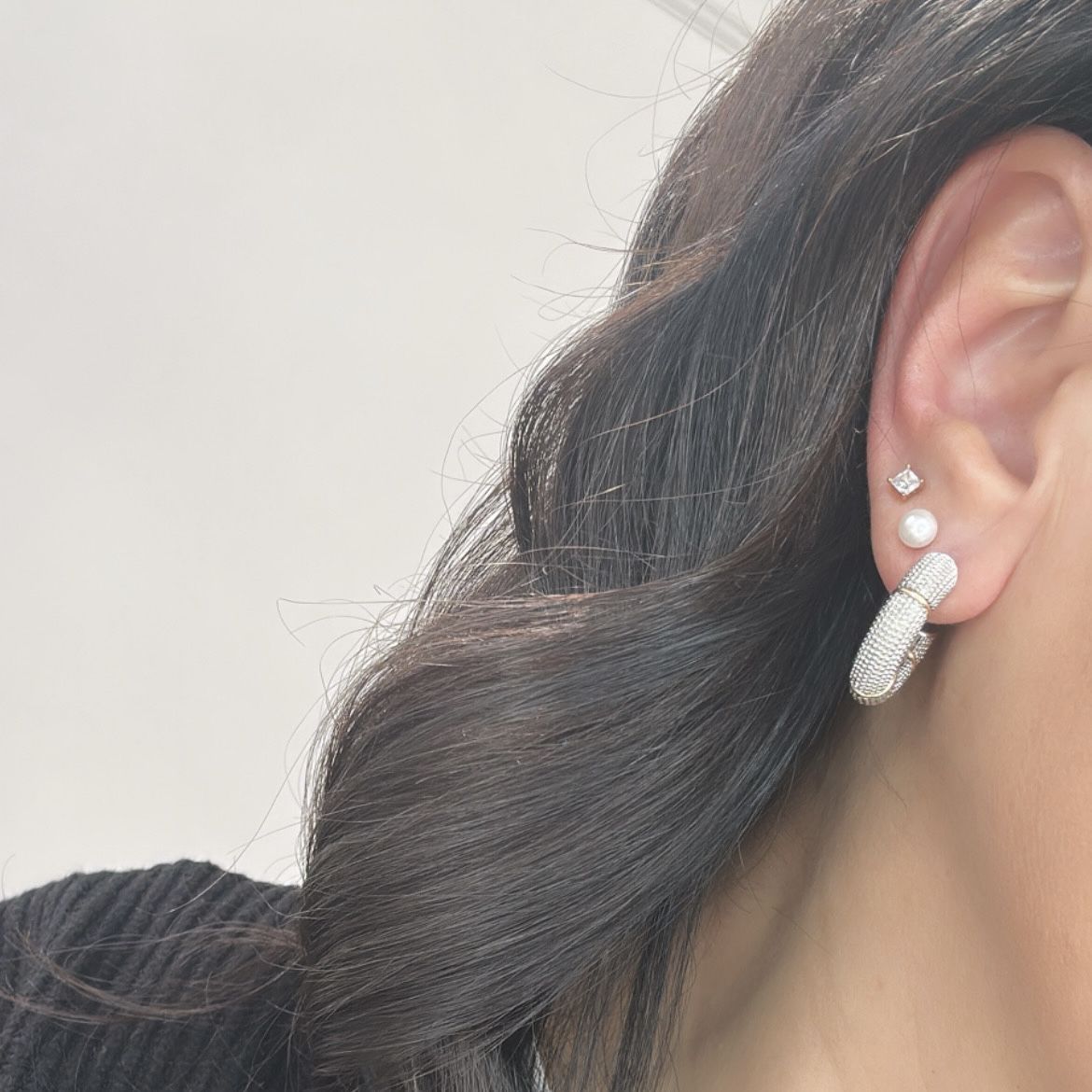 Özel Seri Mat Gold Detaylı Halka Küpe 2cm