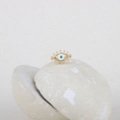 Özel Seri Nazar Gözlü Yüzük (AYARLI)