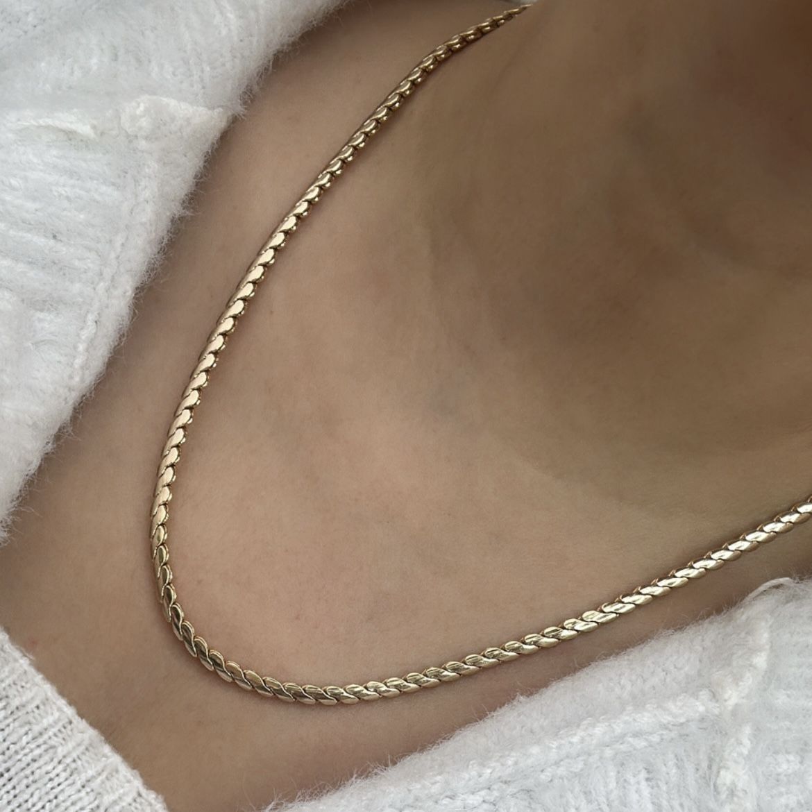 Vip Seri Yassı Zincir Kolye 50cm