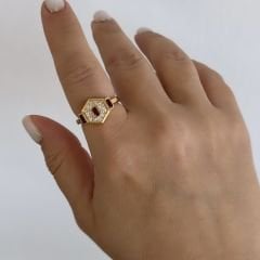 Özel Seri Pembe Taşlı Şovalye Yüzük (ayarlı)