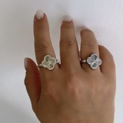 Özel Seri Taşlı Yonca Yüzük