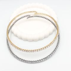 Özel Seri Zirkon Taşlı Yaylı Choker Su Yolu Kolye