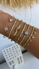 Özel Seri Zirkon Üçgen Taşlı Kelepçe