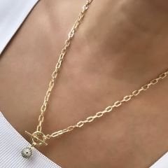 Özel Seri Taşlı Nazar Boncuklu Kolye 50cm