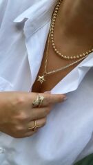 Özel Seri Su Yolu Zincirli Charmlı Kolye 60cm