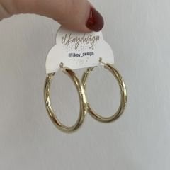 Özel Seri Gold Halka Küpe 4cm