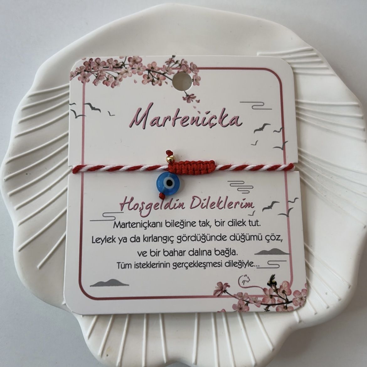 Nazar Boncuklu Marteniçka Bileklik ( ayarlı)