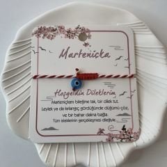 Nazar Boncuklu Marteniçka Bileklik ( ayarlı)