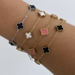 Çelik Minik Yonca Bileklik 21cm