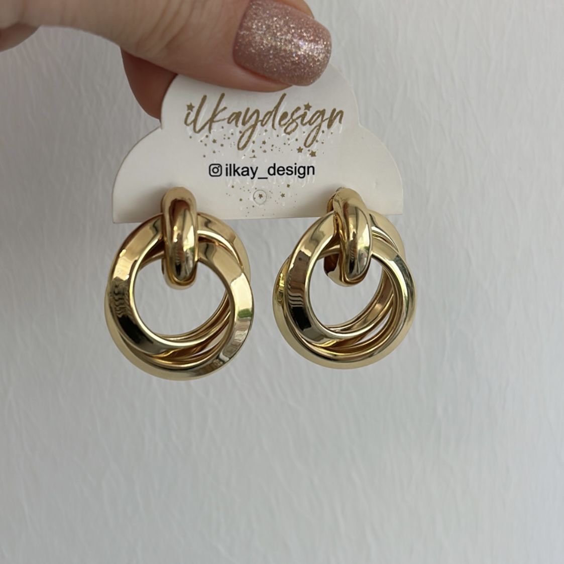 Özel Seri Daire Vintage Küpe 2,5cm