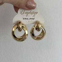 Özel Seri Daire Vintage Küpe 2,5cm
