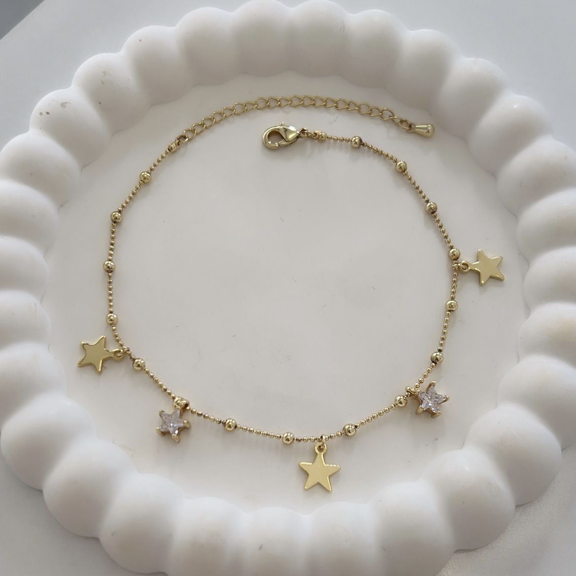 Özel Seri Taşlı Yıldızlı Halhal 25cm