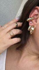 Özel Seri Burgulu Kıkırdak Küpe 2cm