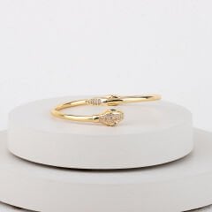 Özel Seri Zirkon Taşlı Snake Kelepçe 17cm