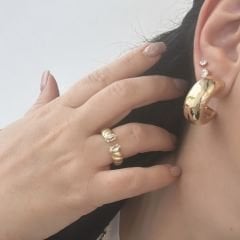 Özel Seri Kalın Boru Halka Küpe 2,5cm