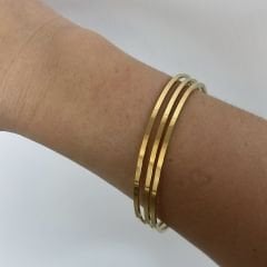 3 Adet İnce Çelik Ajda Bilezik 6,5cm