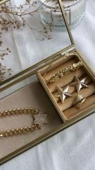 Özel Seri Zirkon Taşlı Yıldız Küpe 2,5cm
