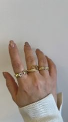 Özel Seri Kıvrımlı Yüzük Ayarlı