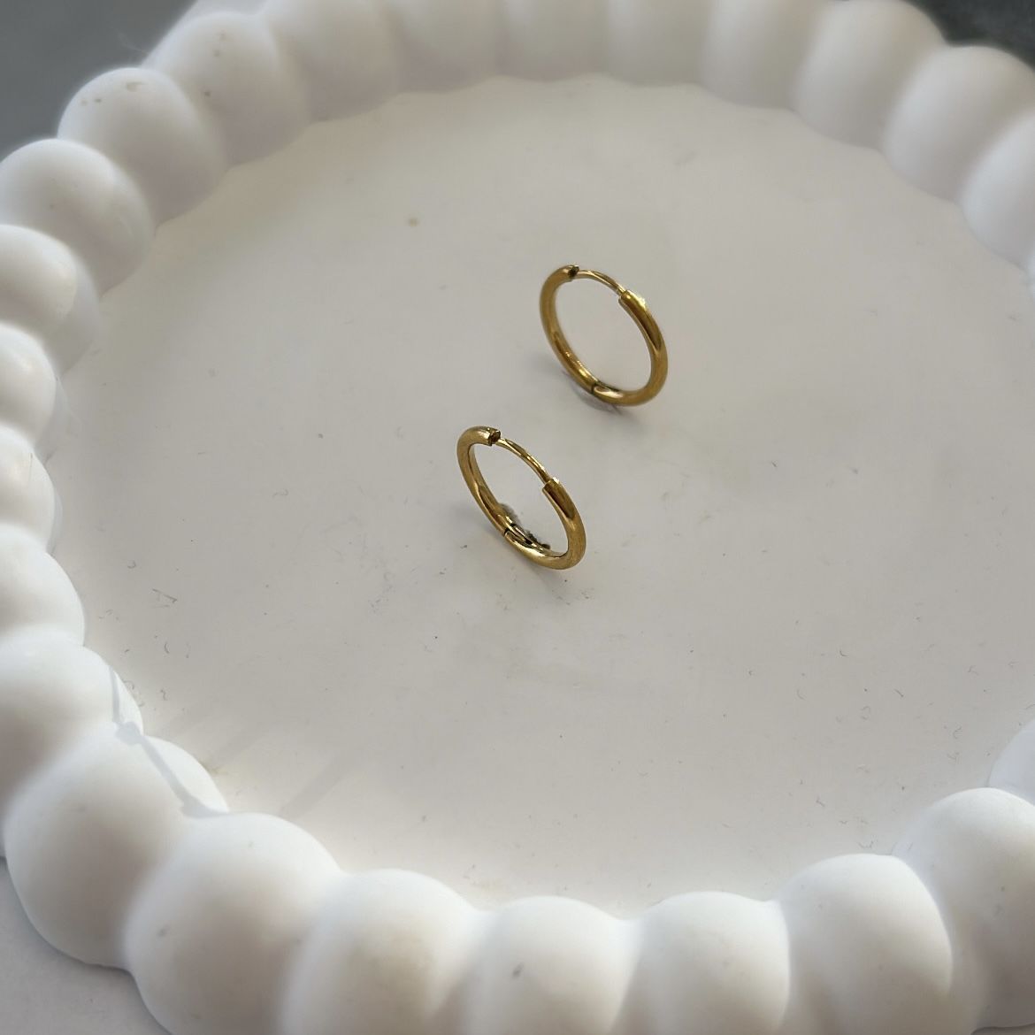 Çelik İnce Halka Küpe 1,2cm