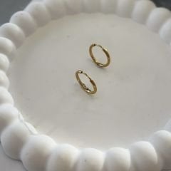 Çelik İnce Halka Küpe 1,2cm