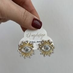 Özel Seri Nazar Gözlü Küpe 2 cm