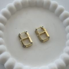 Özel Seri  Zirkon Taşlı Bagi Küpe 2,5cm