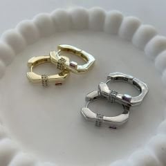 Özel Seri Köşeli Oval Baget Küpe 2,5cm