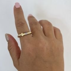 Özel Seri Köşeli Baget Yüzük (AYARLI)