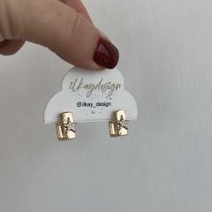 Vip Seri Köşeli Yıldızlı Küpe 1cm